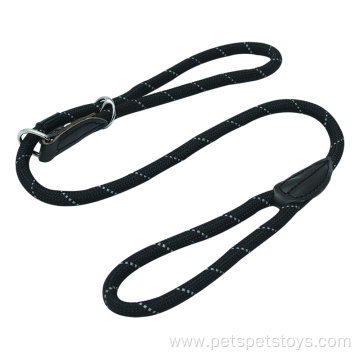 Nylon Rope Leather Connection Mountain Climbing Dog Leashes